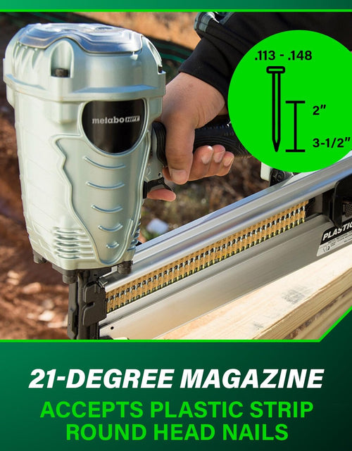 Load image into Gallery viewer, Framing Nailer, the Pro Preferred Brand of Pneumatic Nailers*, 21° Magazine, Accepts 2" to 3-1/2" Framing Nails, (NR90AES1)
