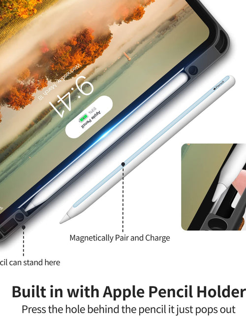 Load image into Gallery viewer, HOLIMET Ipad Pro 12.9 Case 2022 6Th/5Th/4Th/3Rd Generation Case 2021 2020 2018 with Pencil Holder Pocket Strap Folio Stand Cover Soft TPU Back Shockproof, Auto Sleep/Wake,Vegan Leather
