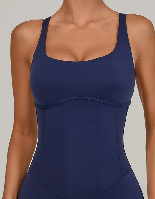 Load image into Gallery viewer, Adjustable Back Fitnes Women Bodysuits Corset Yoga Set Push up Gym One Piece Jumpsuit Workout Jumpsuit Female Active Wear XP274
