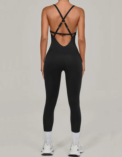 Load image into Gallery viewer, Adjustable Back Fitnes Women Bodysuits Corset Yoga Set Push up Gym One Piece Jumpsuit Workout Jumpsuit Female Active Wear XP274

