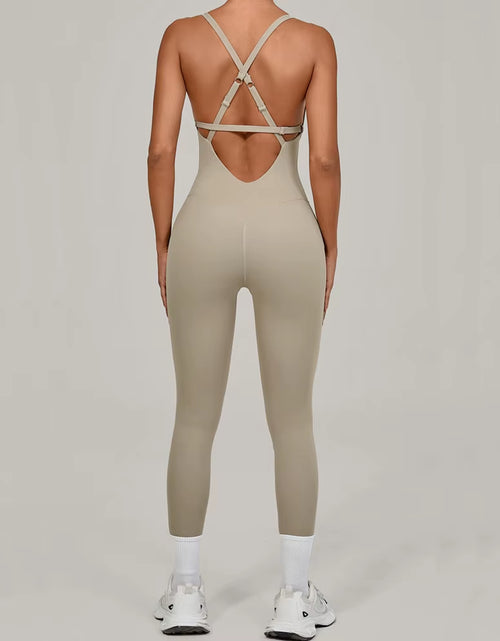 Load image into Gallery viewer, Adjustable Back Fitnes Women Bodysuits Corset Yoga Set Push up Gym One Piece Jumpsuit Workout Jumpsuit Female Active Wear XP274

