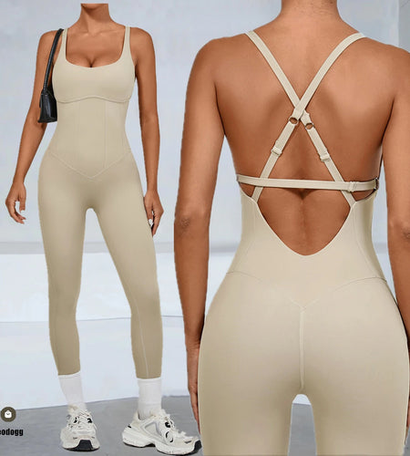 Adjustable Back Fitnes Women Bodysuits Corset Yoga Set Push up Gym One Piece Jumpsuit Workout Jumpsuit Female Active Wear XP274