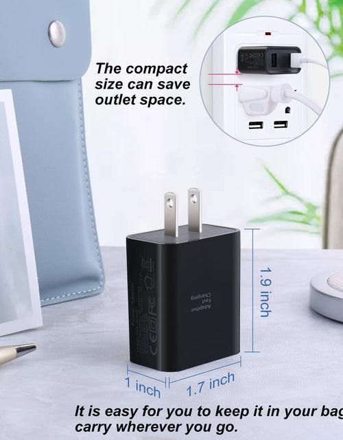 Load image into Gallery viewer, Quick Fast Charge 3.0 USB Wall Charger,  5 Pack 30W Dual USB Power Adapter (Fast Charge 3.0&amp;5V 2.4A) Adaptive Fast Charging Block Compatible Iphone 11 XS XR, Galaxy S10 S9,Note 10-Black

