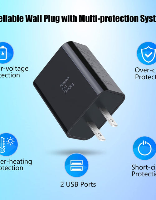 Load image into Gallery viewer, Quick Fast Charge 3.0 USB Wall Charger,  5 Pack 30W Dual USB Power Adapter (Fast Charge 3.0&amp;5V 2.4A) Adaptive Fast Charging Block Compatible Iphone 11 XS XR, Galaxy S10 S9,Note 10-Black

